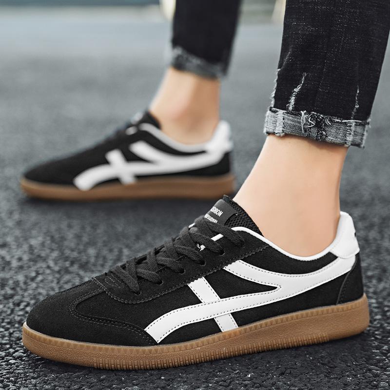 

men s Lightweight and Comfortable Skateboarding Shoes Versatile Anti Slip Walking Shoes Outdoor Fashion Jogging Casual Shoes 39 чёрный