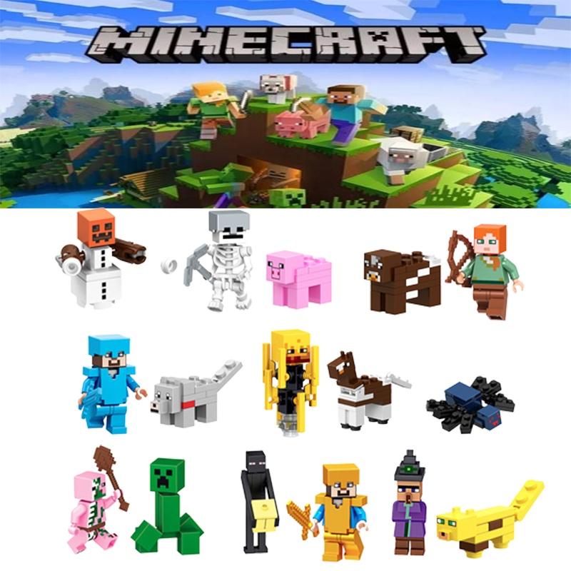 16 Stück Thema Minecraft Bausteine Zusammengebaut Kuchen Dekoration Ins Plugin Party