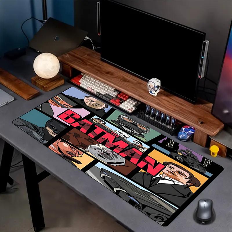 Batman Print Mouse Pad, Anti‑Slip Desktop Keyboard Mat, for PC Laptop Gaming Working Daily Use, Cool Festival Surprise Gift