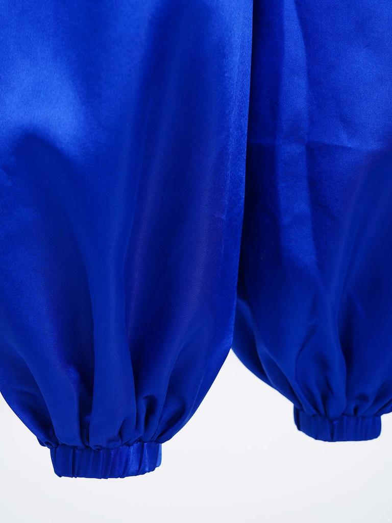 Girls Satin Bloomers Belly Dance Pants Elastic Waistband Loose Fit Solid Color Performance Outfit