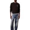 Calvin Klein Versatile Comfortable Badge Ribbed Knit Crew Neck Long Sleeve Sweatshirt Men Sweatshirt LV04RC273G-UB1