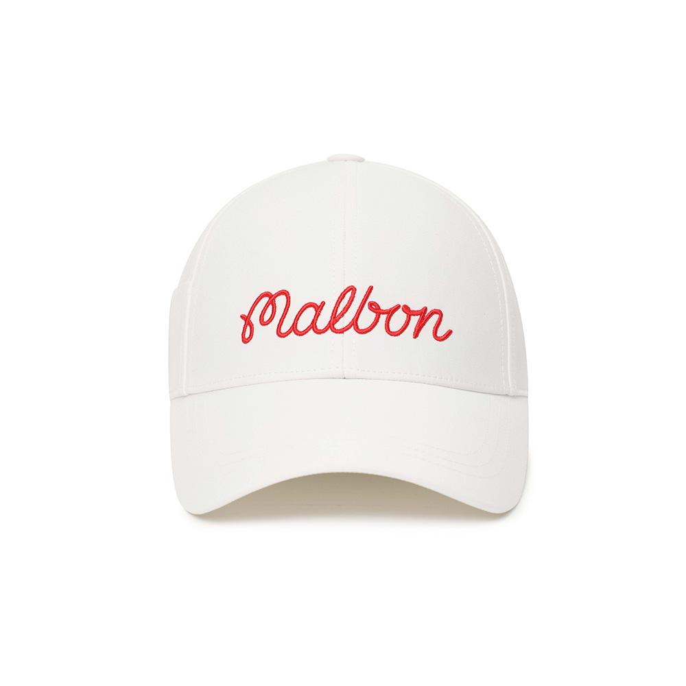 MALBON GOLF Side Panel Ball Marker Ball Cap Off White (Man)