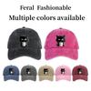 Coole Katze Wilde Trucker-Kappe Verstellbare Entenschnabelkappe Modische Katzen-Baseballkappe Unisex-Stile