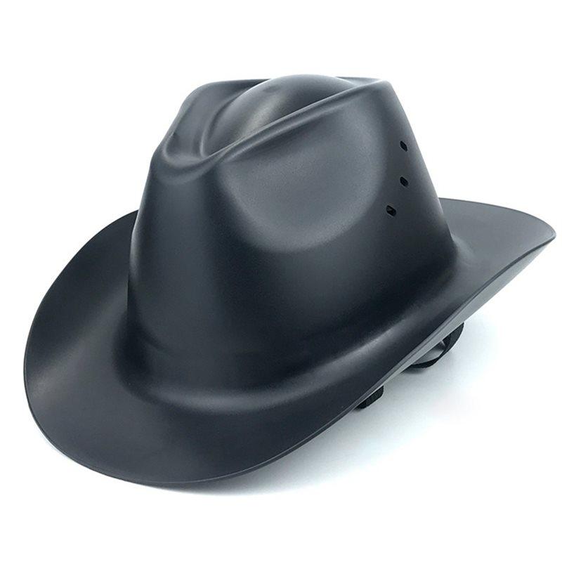 Kask ochronny Cowboy z otworem wentylacyjnym HDPE z pełnym rondem Kask ochronny do prac zewnętrznych Budowlanych Kolejowych Ratowniczych