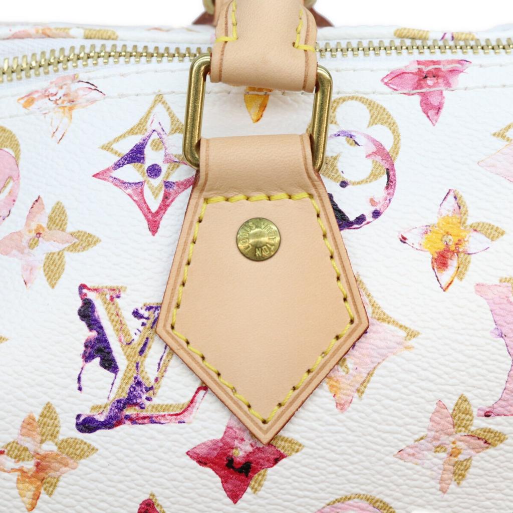 LOUIS VUITTON 2008 model M95751 Monogram Watercolor VVN Speedy 30 Boston Backpack Boston bag Bron (White)Used
