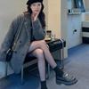 Women's 2026 Petite Thick Grey Wool Coat - Autumn/Winter Short Jacket Style