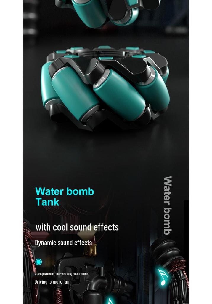 2.4G Gesture Sensing Remote Control Tank Car with Water Bomb Launch, Drifting, and Off-Road Racing for Kids