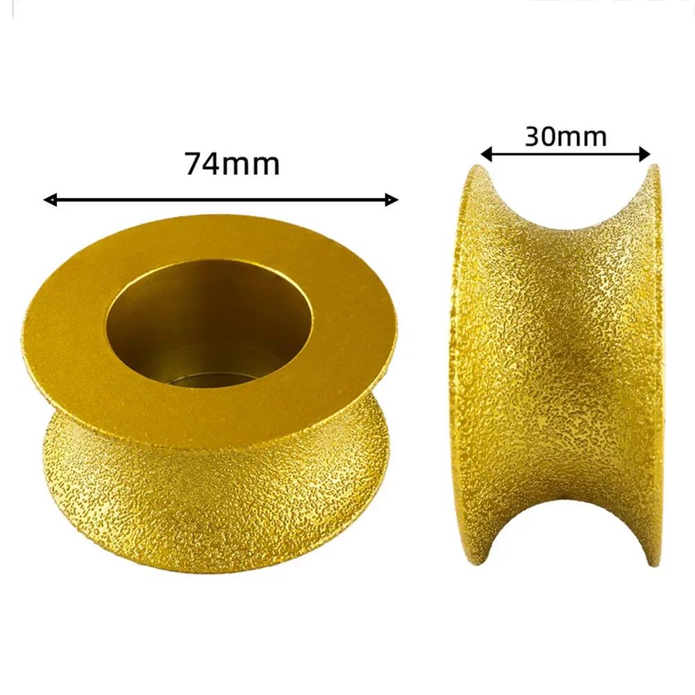 1PC 74 X 20mm Dry Vacuum Brazed Profile Grinding Disc Wheel Bullnose Edge Abrasive For Grinder Grinding Wheel Marble Edging Disc