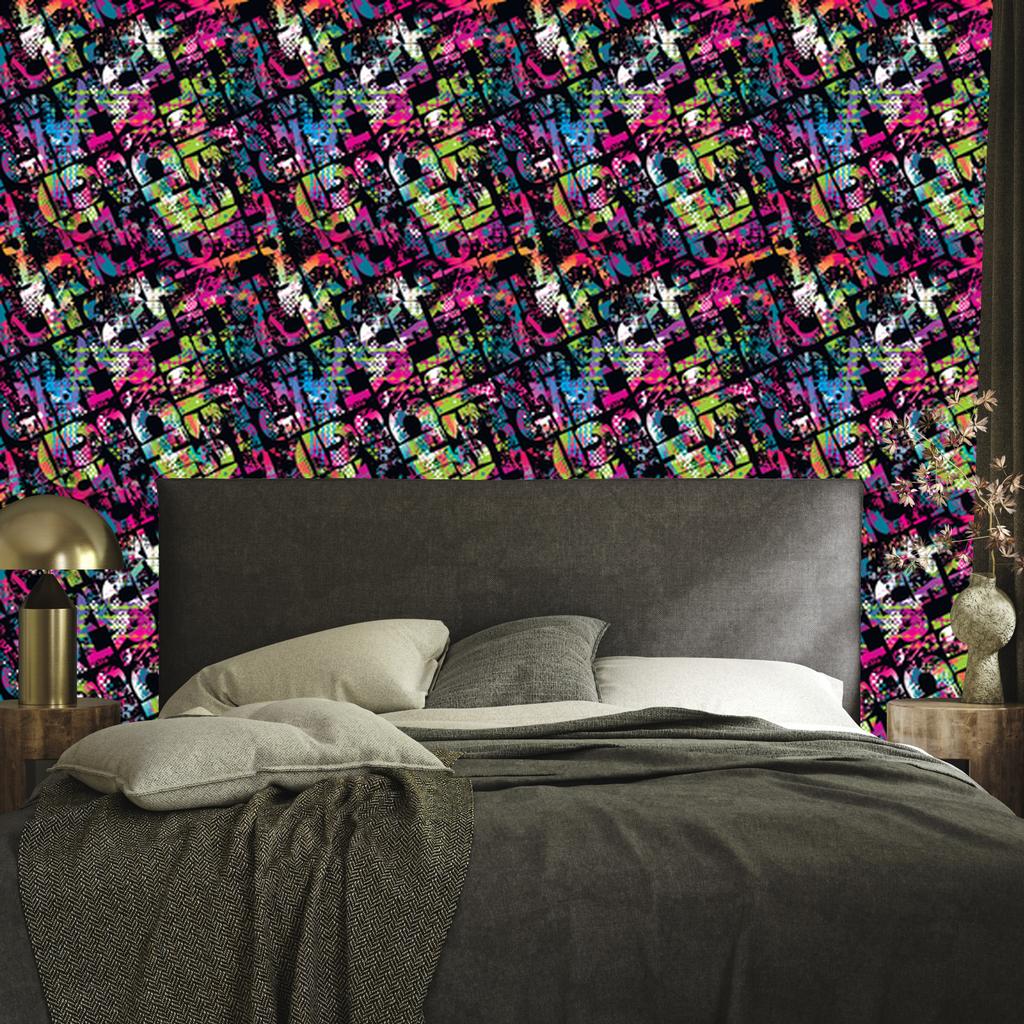 Graffiti wallpaper in a variant for the living room and bedroom 50x1000