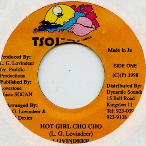 

7inch Record LOVINDEER - Hot Girl Cho Cho / Monica TSOJ 1998 Jamaica Reggae, Ska & Dub