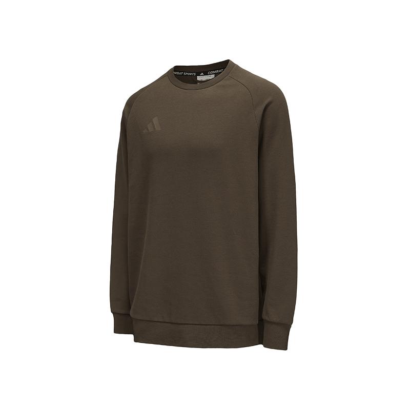 Adidas Combat Sports Series Round Neck Pullover Casual Long Sleeve Sweatshirt Unisex Sweatshirt Neutral-Brown Dark-Brown ACLLSPS3CS-BDB