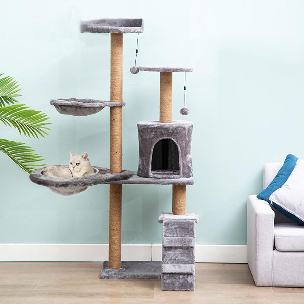 1pc-Cat Spoon Nest, Cat Climbing Frame Accessories, Cat Hammock, Plush Designed Cat Frame Nest