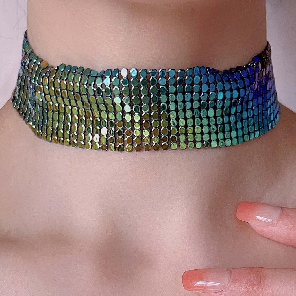 Popular Diamond-encrusted Niche Handmade Light Luxury Versatile Temperament Trendy Design Sense Necklace Item Decoration