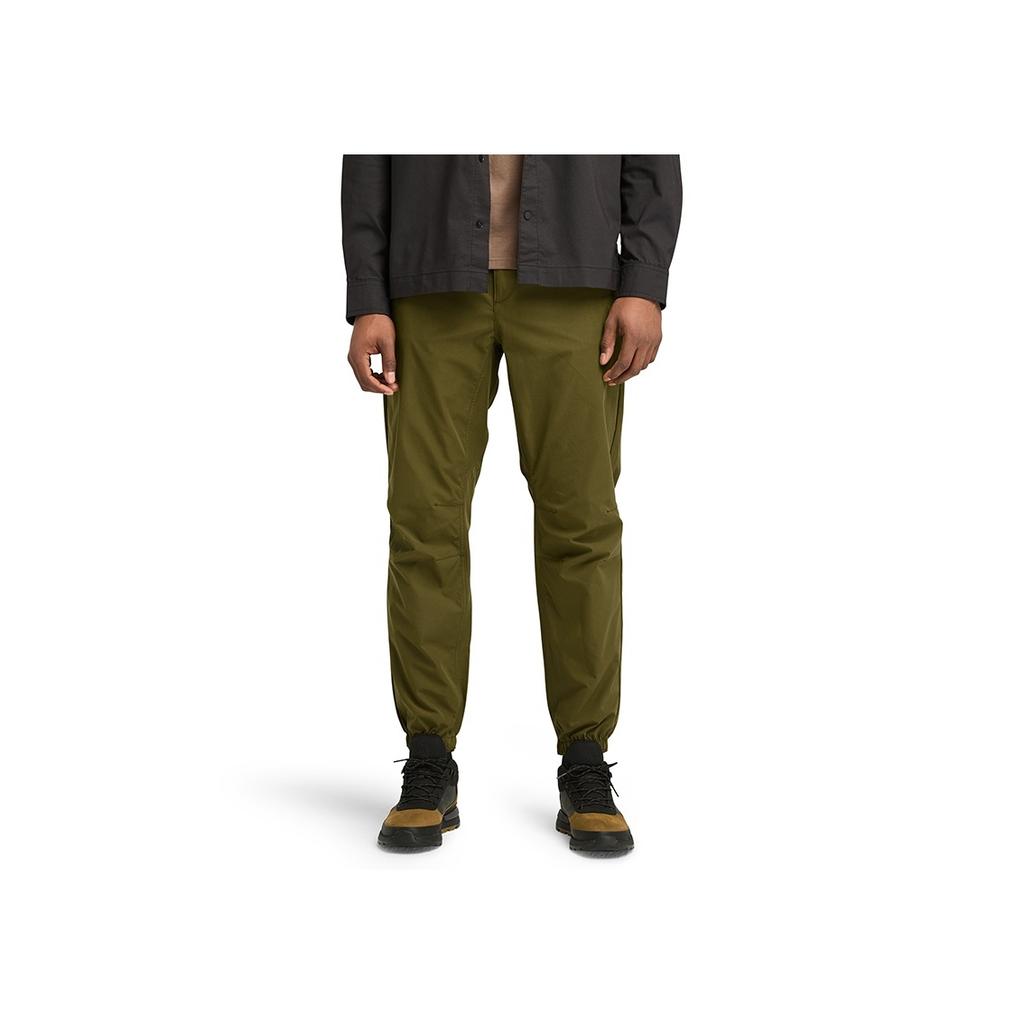 Timberland Solid Color Mid Waist Cuffed Outdoor Lightweight Casual Pants Men bottoms Dark-Olive-Green A5XFF-302