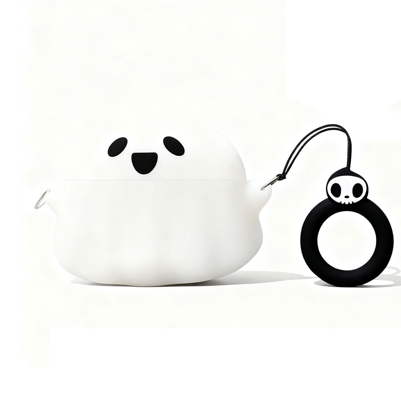 

Ginhkok Сумісний з Airpods Pro Чохол-захист для навушників Ghost з силікону для заряджання, милий 3D-дизайн з мультфільмом, портативний та унісекс 2, Чохол,