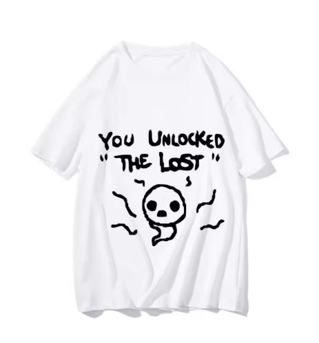 Mode The Binding Of Isaac Print T-Shirt Unisex Damen Freizeit Sommer Kurzarm Cartoon Freizeit Unisex Kleidung