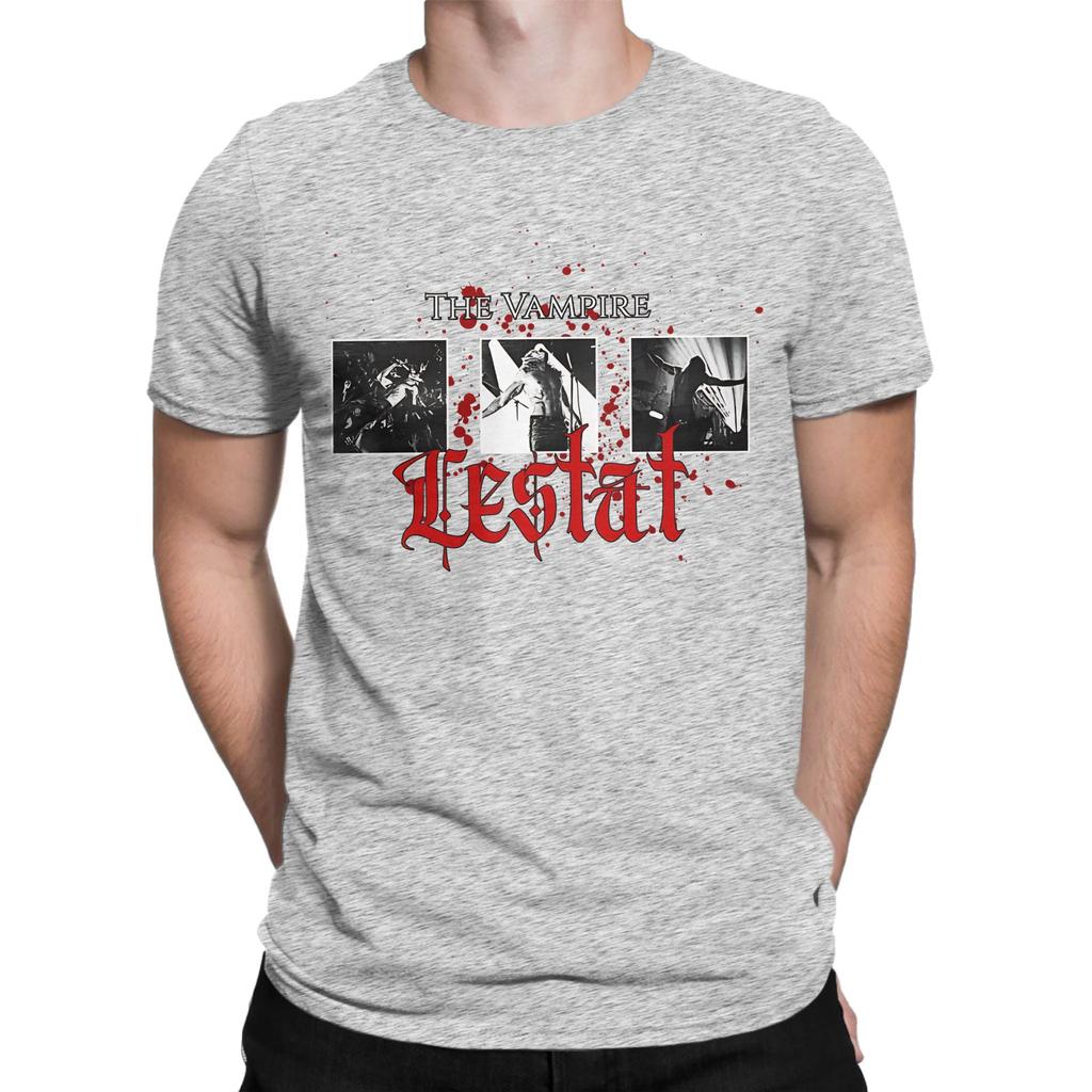 Herren T-Shirts Der Vampir Lestat Vintage Reine Baumwolle T-Shirts Kurzarm T-Shirts Rundhals Oberteile Einzigartig