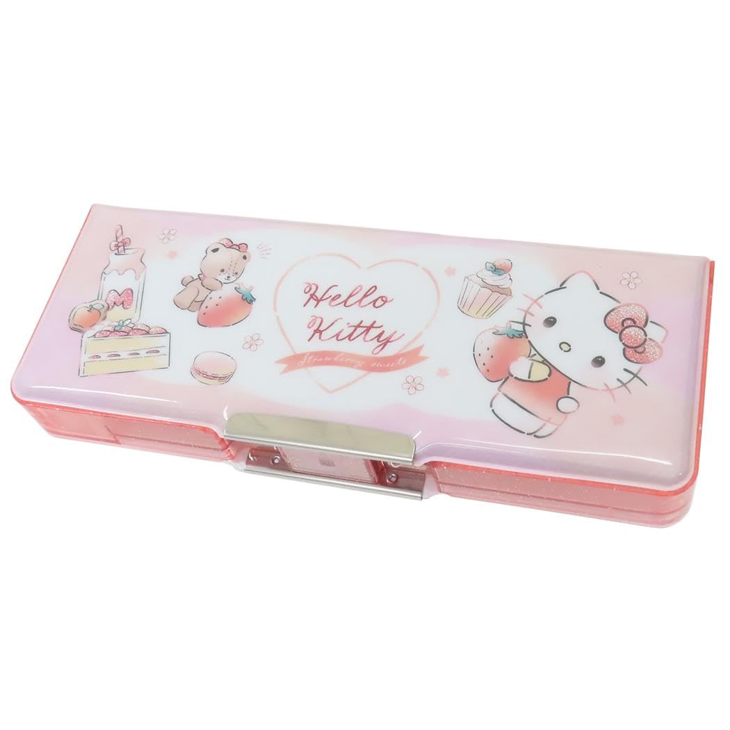 Открывающийся пенал Hello Kitty Sanrio Kamio Япония Канцелярские товары Товары с персонажами Почтовый заказ [Пенал] Двусторонний Для школы