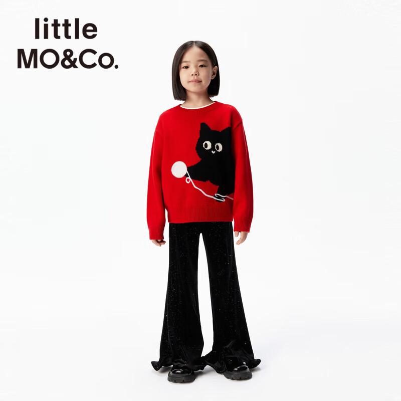 Little MO&Co. Kids' Cat Print Pullover Sweater