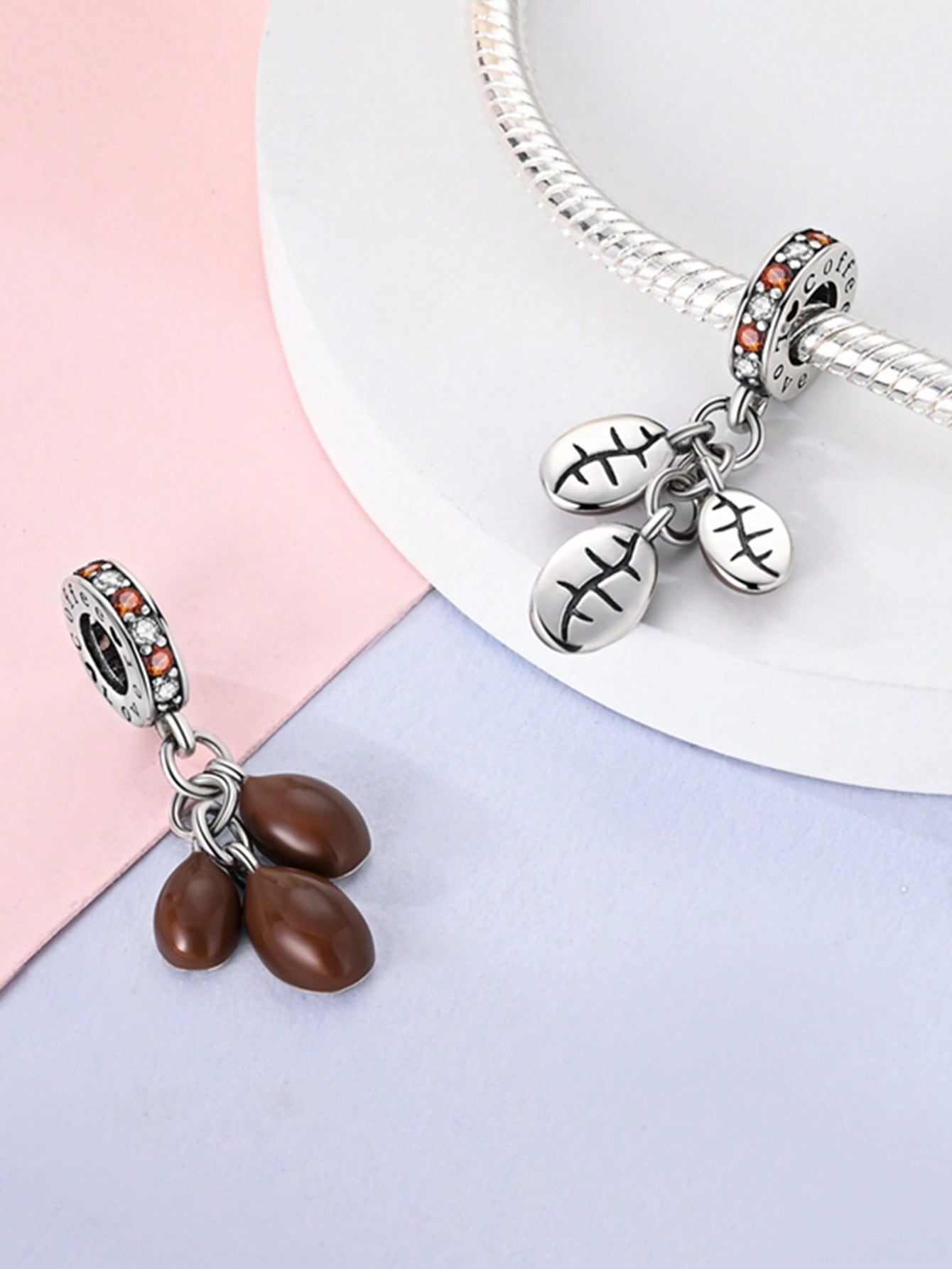 

Charm Bead Components Plata Halloween pumpkin pineapple Bead Component Copper Metal Plated Compatible With Charm Bead Components Copper Metal