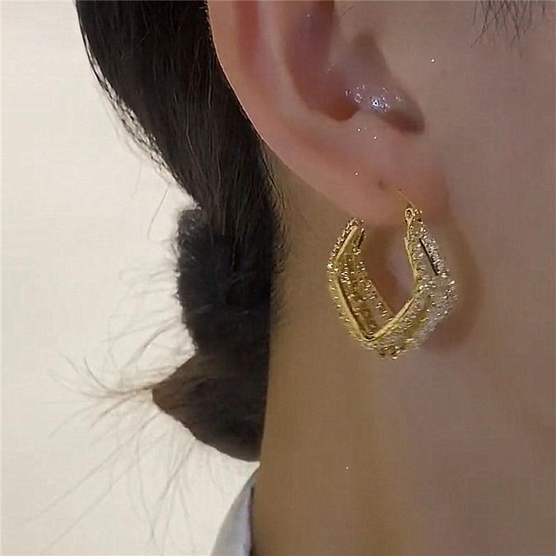 Unique Geometric Square High-end Earrings