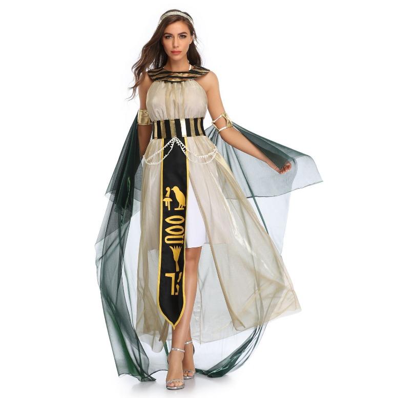 Костюм на Хэллоуин косплей Египетский фараон королева Греческая богиня костюм Костюм для сценического оперного представления M
