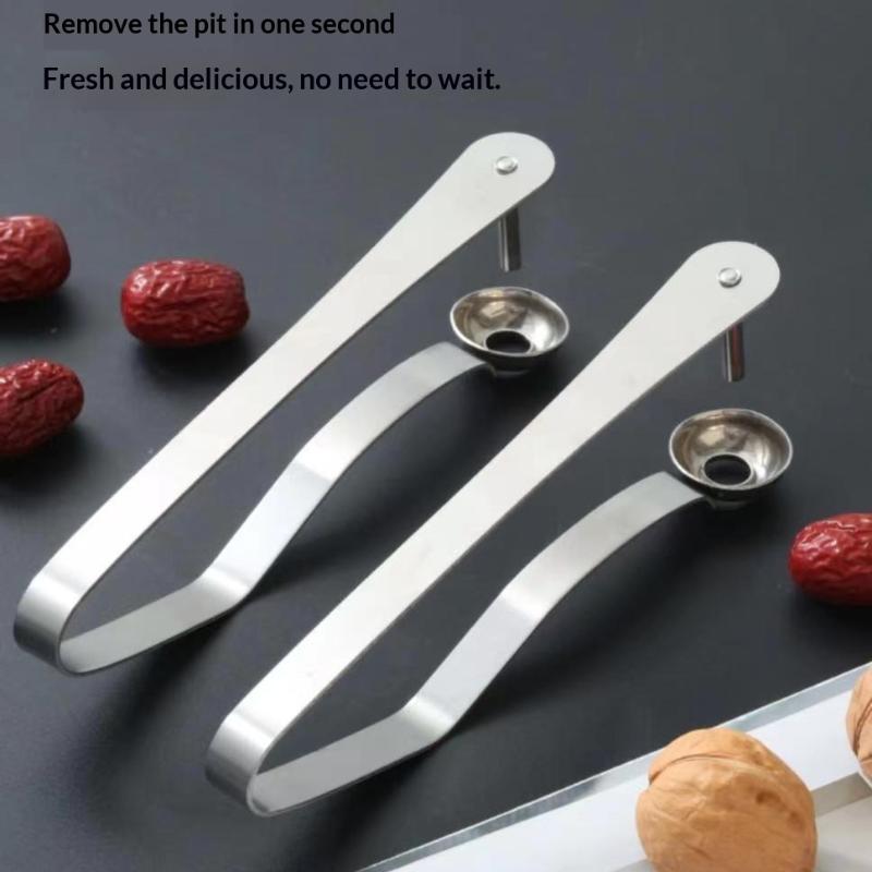 Stainless Steel Jujube Corer Labor Saving Efficient Pit Removal Tool Perfect for Home Kitchen Dessert Making