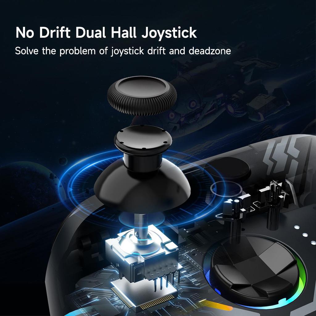 Shadow Realm Wireless Bluetooth Switch & PC Controller with Hall Trigger and Motion Sensing