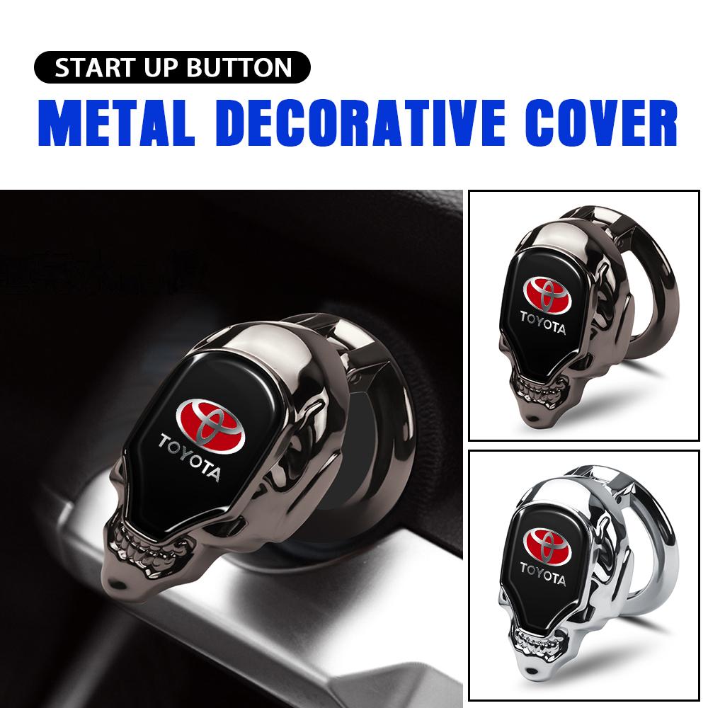 Engine Ignition Start Stop Push Button Switch Cover Trim 3D Sticker For Toyota GR Sport Gazoo Racing Yaris 86 Corolla Hilux C-HR