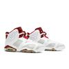 Air Jordan 6 Retro Grade School 'Alternate' (Unisex) White / Pure Platinum-Gym Red Kids' Basketball Shoes 384665 113