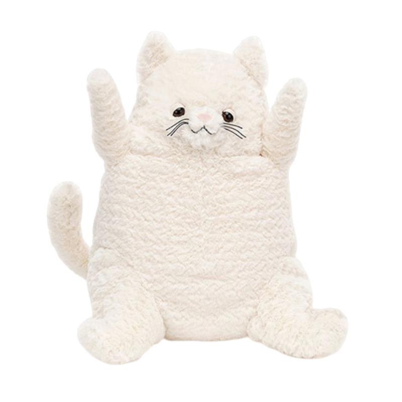 JELLYCAT Cat Series Love Kitten Cute Milky White Doll Plush Doll 26cm High