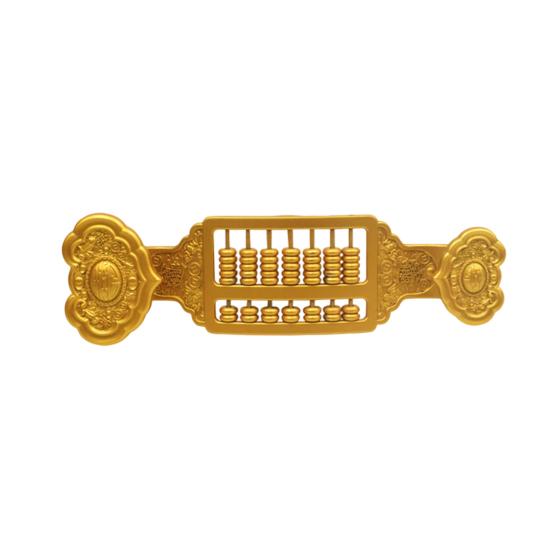 Mini Brass Abacus Ruyi Decoration Vintage Chinese Ruyi Golden Abacus Math Calculating Tool Sculpture Feng Shui Decoration Home Office Desktop Ornament