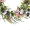 Artificial Easter Egg Wreath , Spring ,Silk Flower Garland for Front Door