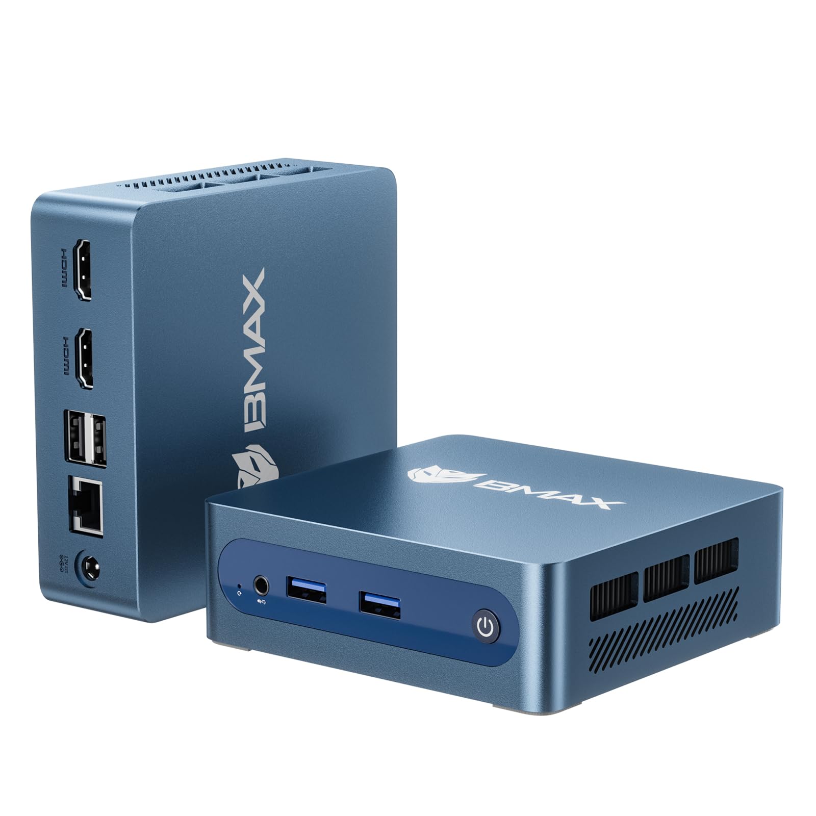 

Mini PC Cost Performance Dual Slot Bmax Mini PC Cooling Fan 4K x 2 Screen Output Celeron J3355 Up to for More Stable Operation LAN Small PC x 2 синій