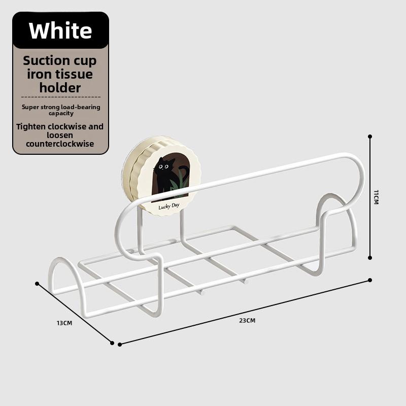 Toilet Suction Cup Non Perforated Wall Mounted Storage Box White model