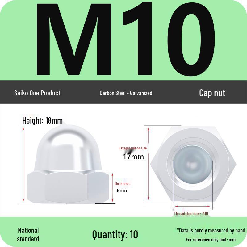 Galvanized M4M5 Round Head Decorative Nut Cap
