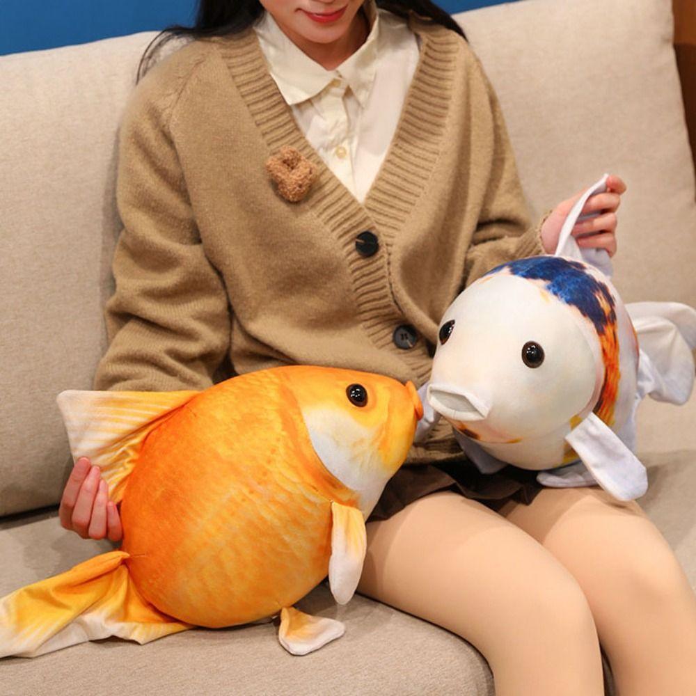 Peluche Poisson Rouge Simulé Peluches Poisson Poupées Oreiller Anime Décoration de Maison