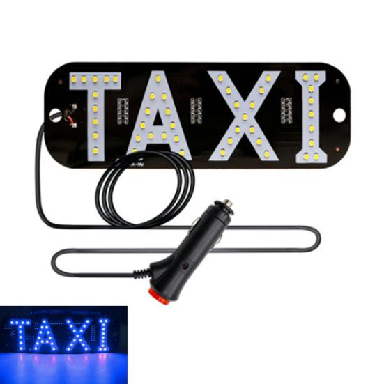 LED Indicator Light Waterproof Taxi Sign Lamp with USB Power Car Windshield Light Stickers for Ride-Hailing Cars Grab Taxi
