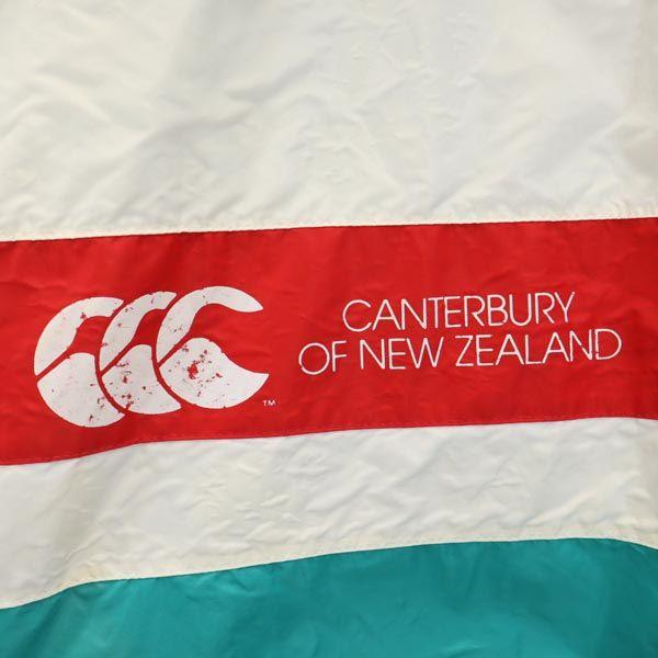 CANTERBURY OF NEW ZEALAND Rückenfleece Nylonjacke L Weiß Systemlogo Herren Gebraucht