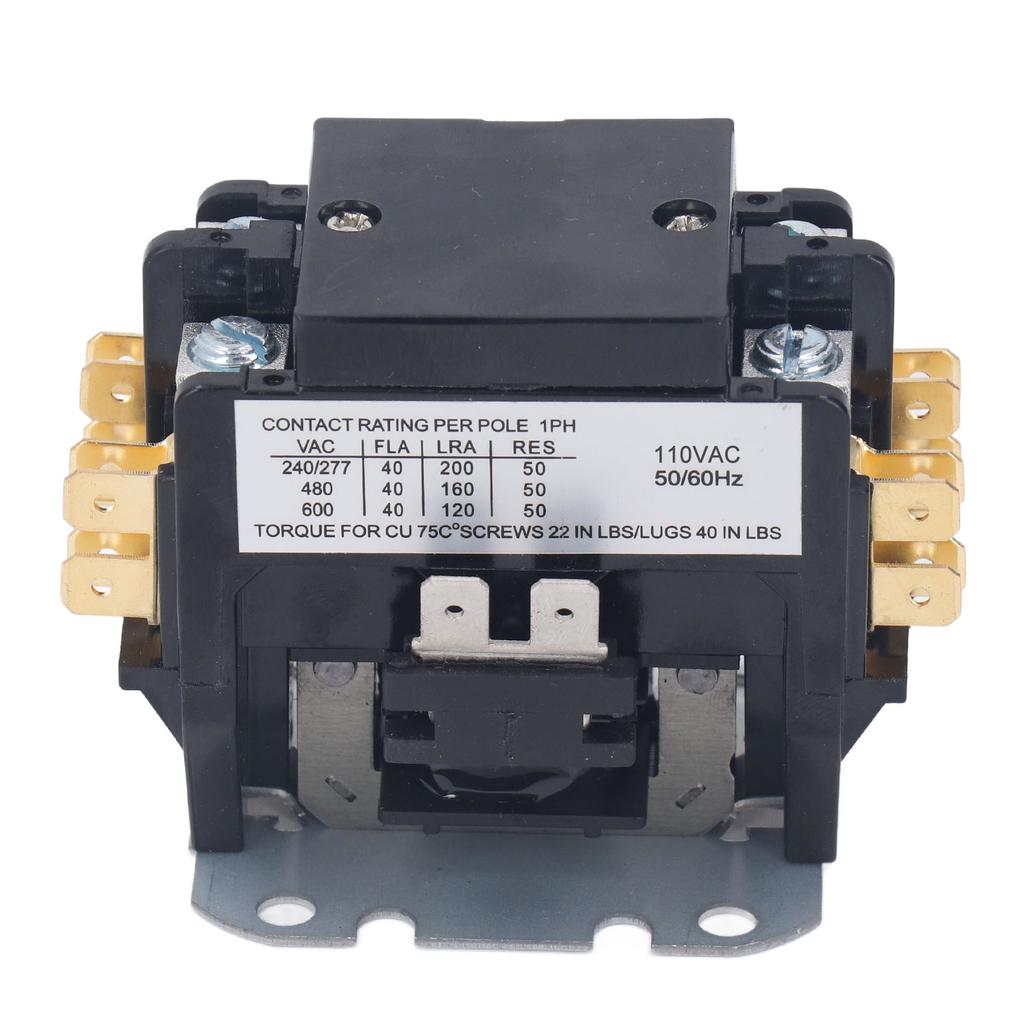 Air Conditioner Contactor 40 Amp 2 Pole Silver Alloy Contact Copper Coil Contactor for HVAC