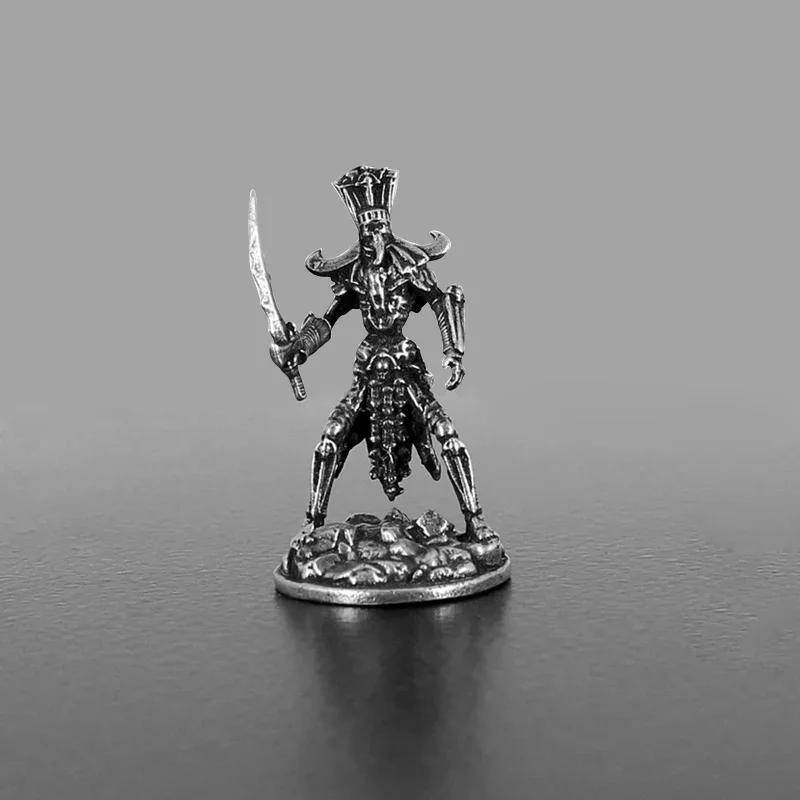 Mumienkrieger Pharaonenwachen Mini Skulptur Retro Metall Soldat Modell Tischspiel Schach Ornament Sammlung Handwerk Jungen Geschenke