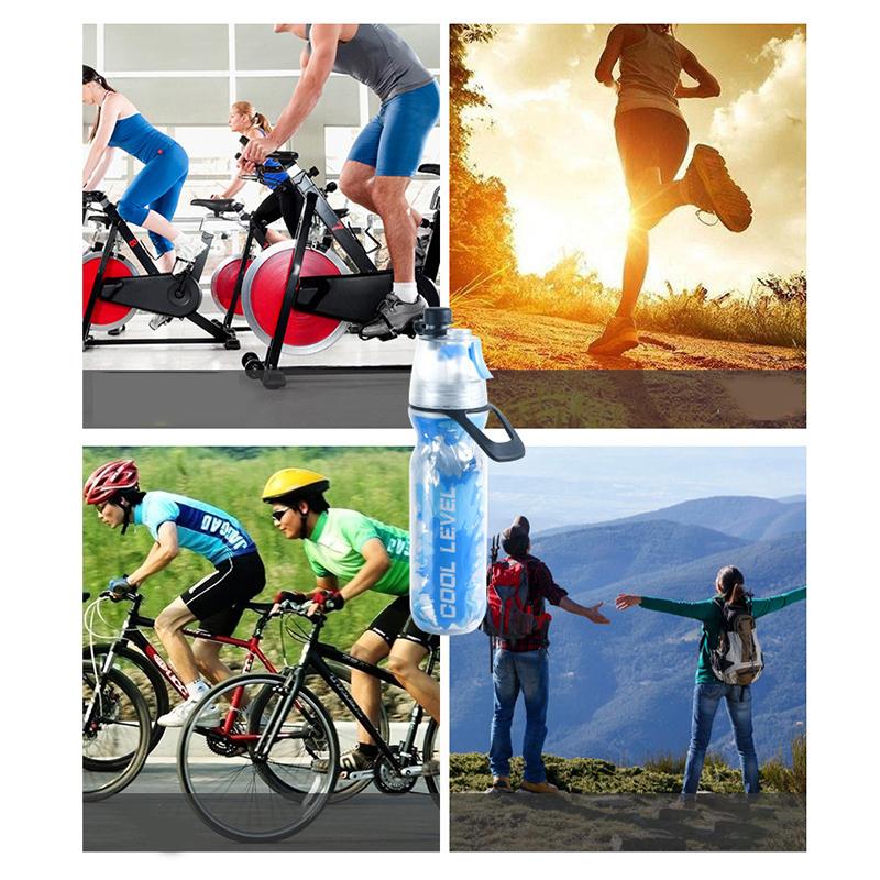 Water Bottle Sport Meet Cycling Cold Spray Cup Portable Outdoor Drinking Container Hiking Camp Travel Kettle Adult Kids 500Ml