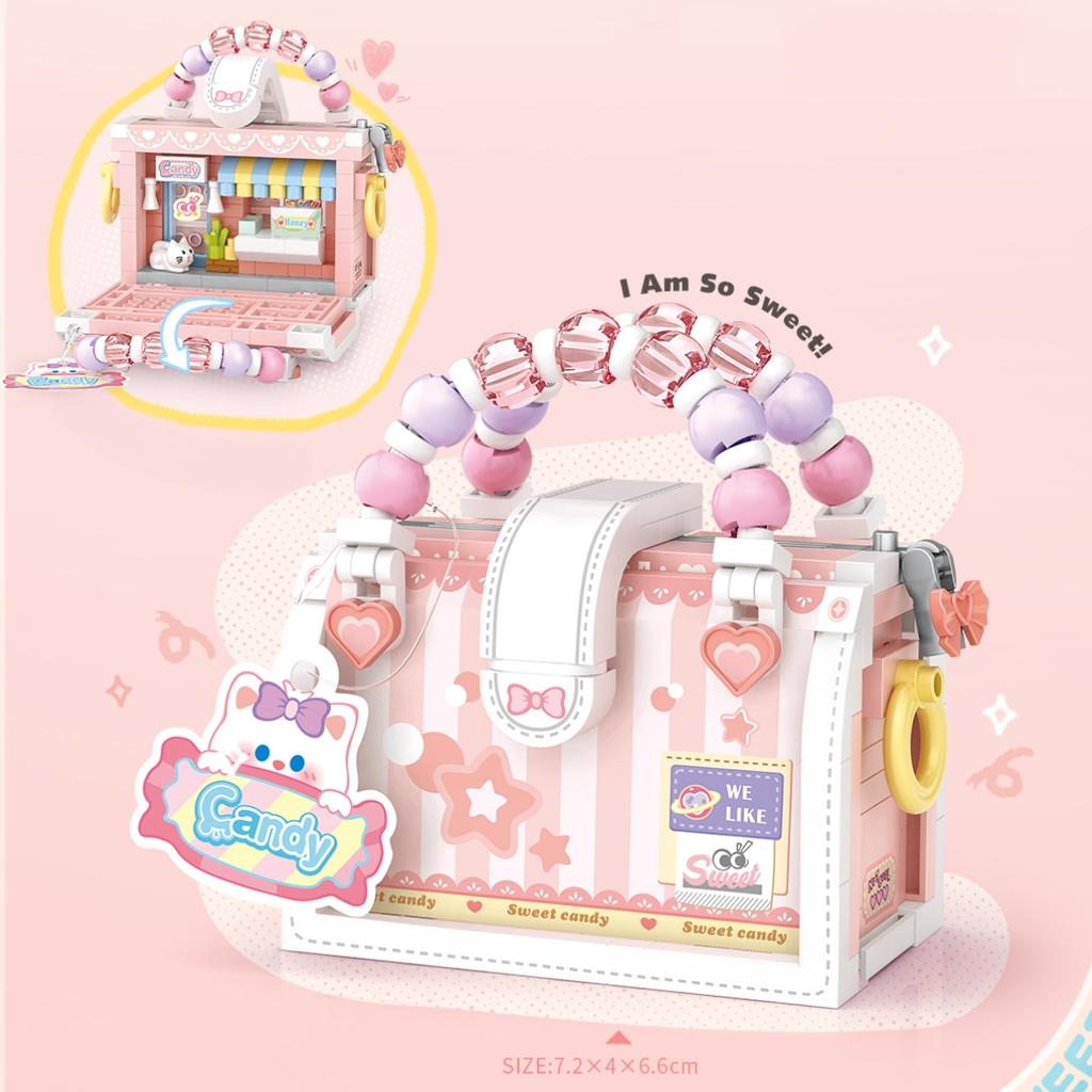 LOZ Mini Blocks Kids Building Toys DIY Bricks Cut Sweet Bag Case Puzzle Girls Gift Home Decor 8843 8844 8845 8846