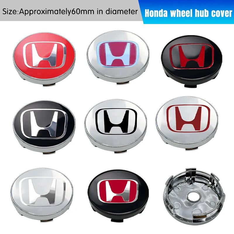 56/60MM Car Wheel Center Hub Cap Badge Logo Emblem Decals Tire Stickers For Honda Civic City Accord Odyssey CRV Hrv Jazz CBR VTX CUK1