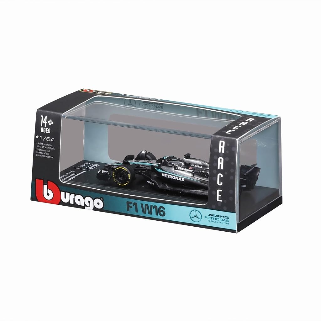 Kyosho BURAGO Petronas F1 Team Team W16 2025 Australian GP Russell Clear Not Included Finished Model BUR58008R 1/64 Mercedes-AMG No.63 G. Case/Driver