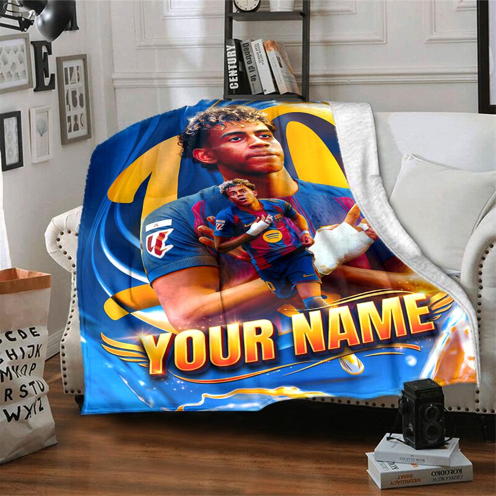 1pc Personalized Name Yamal Blanket, Gift, for Men and Women, Soft Blanket, Good for Sofa Bed Couch Travel, Lightweight Flannel Blanket