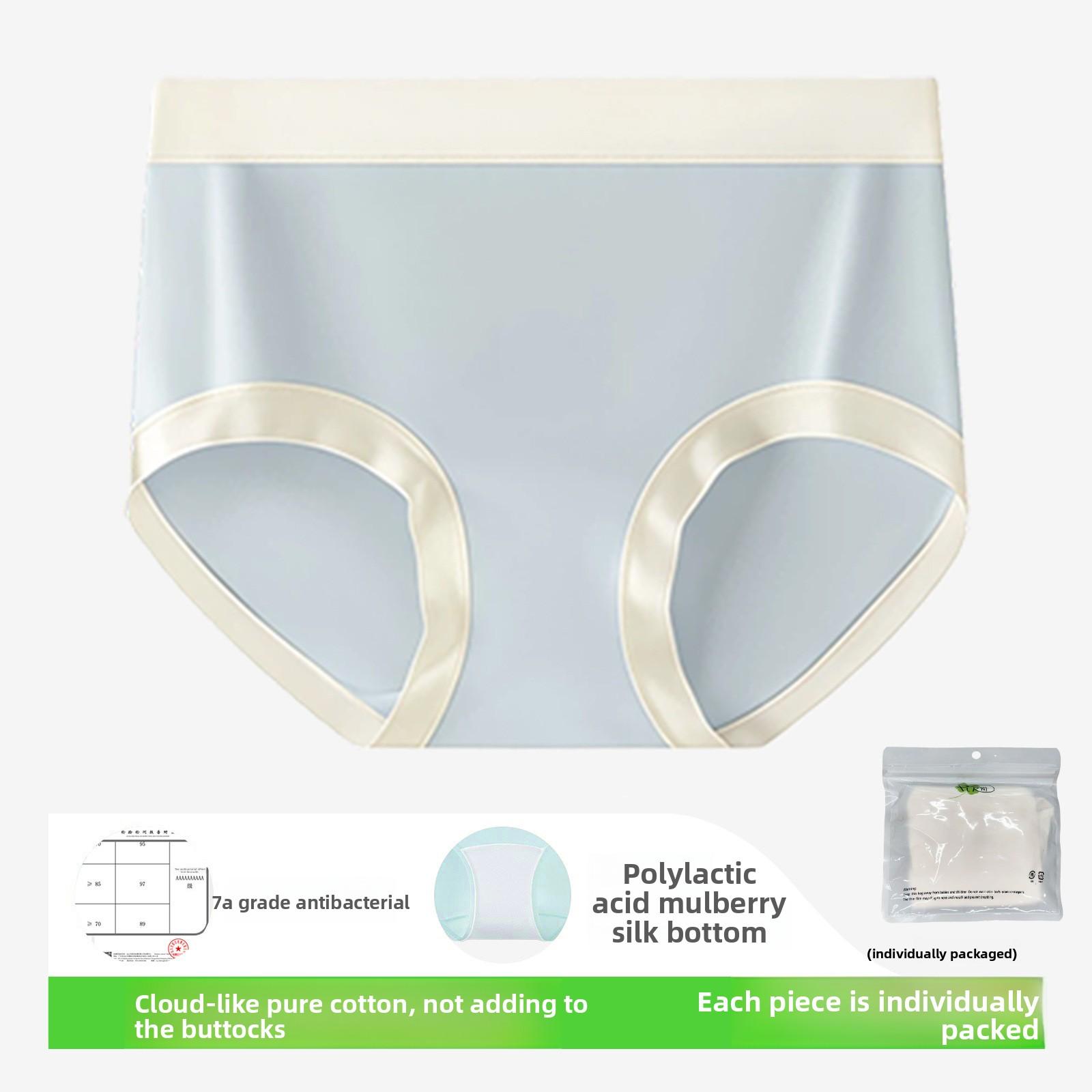 

Women s Spring and Autumn Cotton 7A Antibacterial Skin Friendly Middle Waist Triangle Briefs XL дитини синього кольору