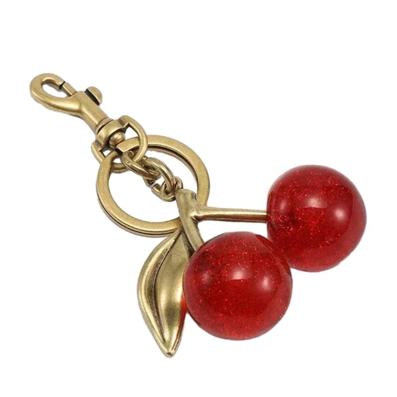 Стильный подвесной брелок вишневый — фото 2