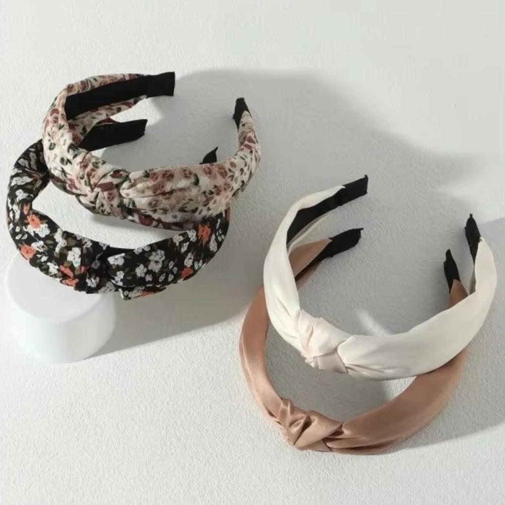 4Pcs Floral Print Hair Hoop Bohemian Style Hair Accessories Floral Print Headbands for Women
