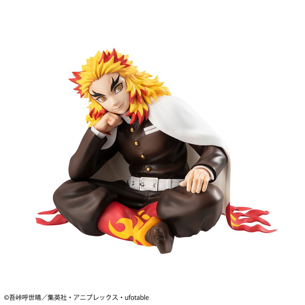 Serie Dämon Kimetsu no Yaiba Tenohira ca. 90 mm PVC bemalte fertige Figur GEM. Jäger Rengoku-san